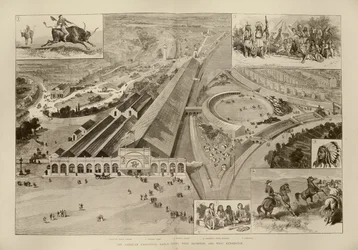 The American Exhibition, Earls Court, West Brompton och West Kensington, från The Illustrated London News, 16 april 1887